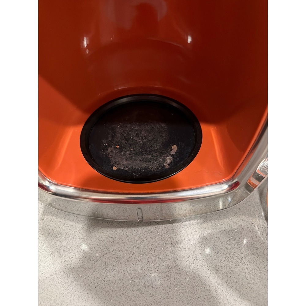 Retro Chrome Michael Graves 12 Cup Coffee Maker Orange Interior anDigital Clock - Picture 4 of 7